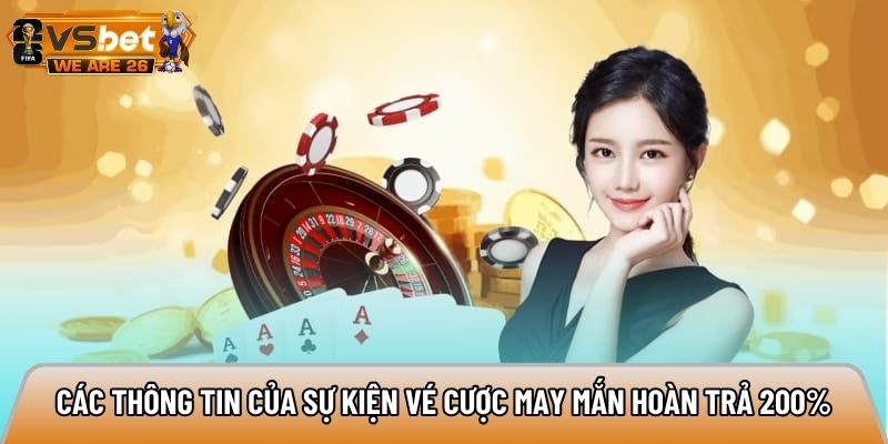 Các thông tin của sự kiện vé cược may mắn hoàn trả 200%